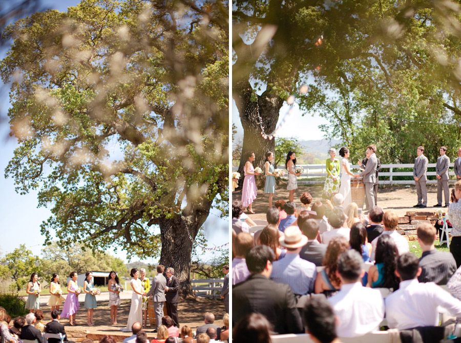 The wedding ceremony was beautiful at Santa Margarita Ranch.