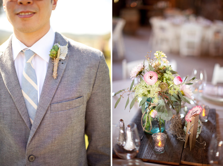 Santa Margarita Ranch was decorated in succulents and wildflowers for this wedding.