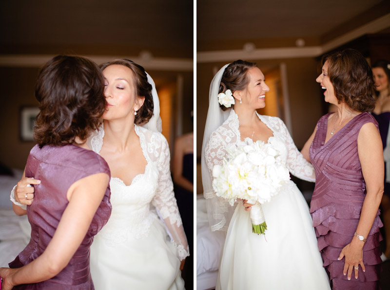 Mother of the bride and Brittany share their wedding excitement in Monterey.