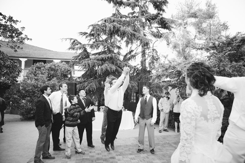Most epic garter toss catch at the Monterey Memory Gardens.