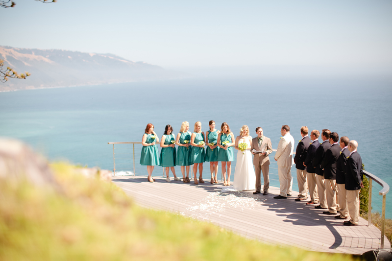The bride and groom get married overlooking Big Sur's coastline at Point 16.