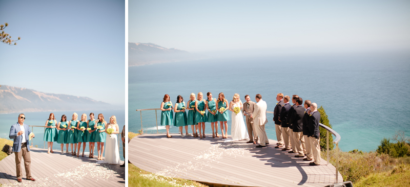 The wedding overlooks Highway 1 from Point 16.