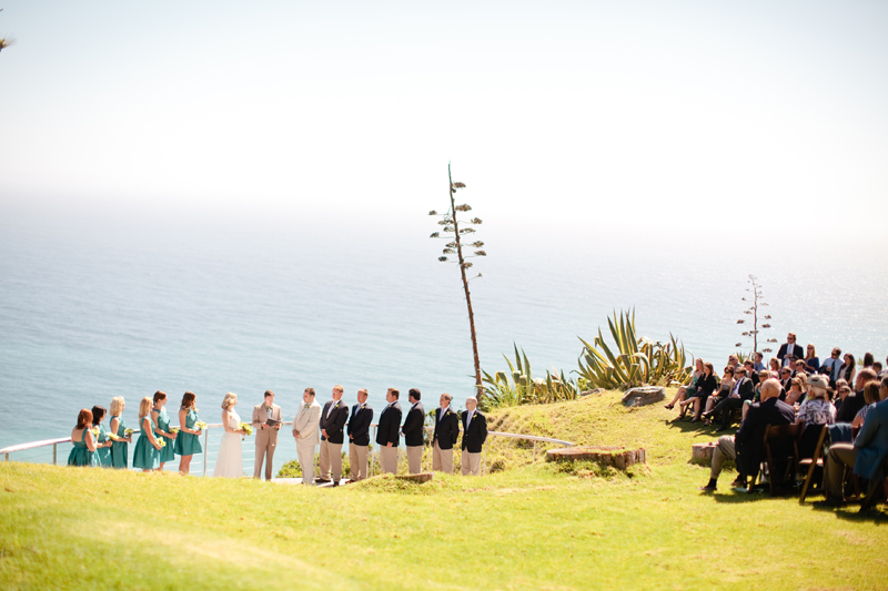 Overlooking the ocean at Point 16 as the bride and groom say their wedding vows.