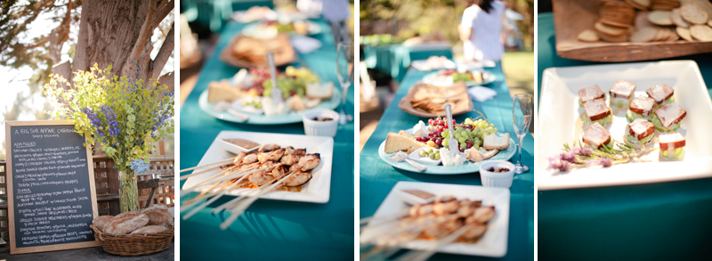 The wedding food served by a Big Sur Affair at Point 16.